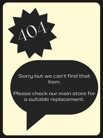 Vintage style 404 error notice.